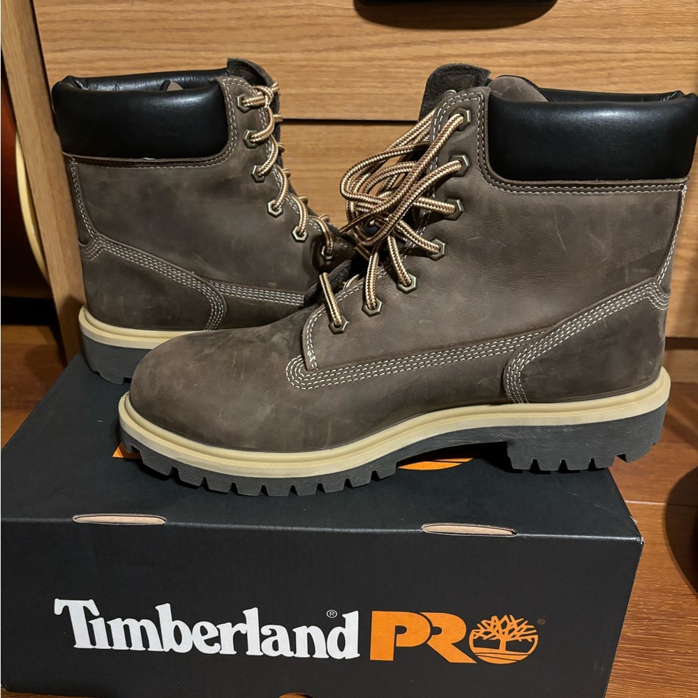 brown timberland pros